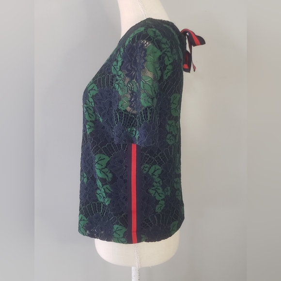 Ted Baker Green and Blue Thallia Lace Top - Picture 6 of 8